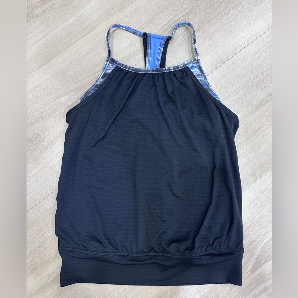 Ivivva Lululemon Girls Matching Set Short (10) & Tank Top (8) Black/Blue - Picture 5 of 9